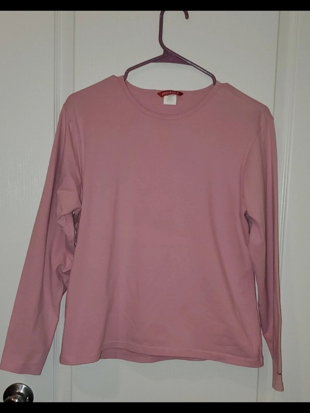 Dickies Long-Sleeve Crewneck Top - Light Pink